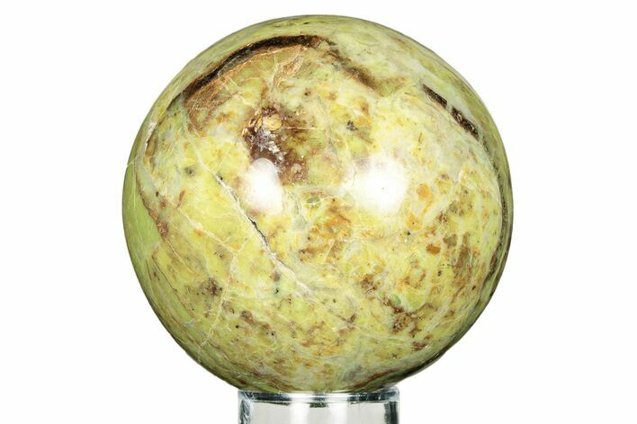 Polished Green Opal Sphere - Madagascar #257237